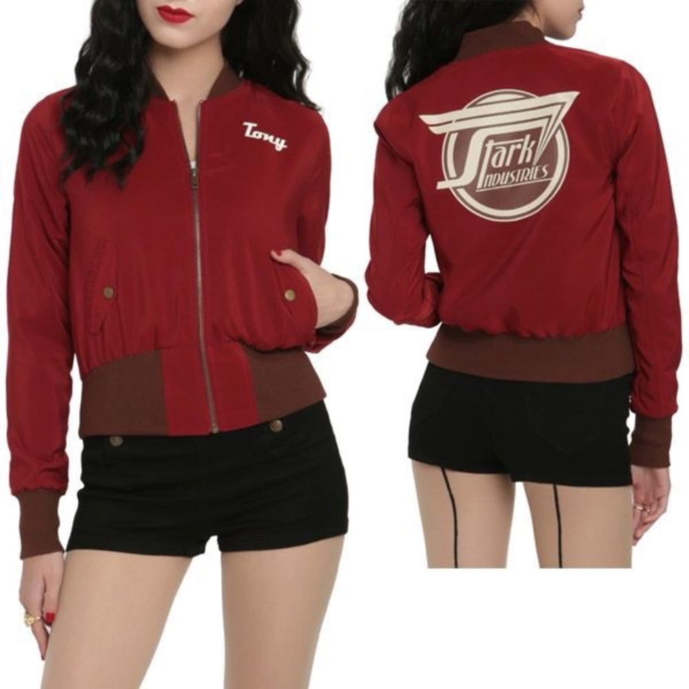 MARVEL STARK INDUSTRIES GIRLS BOMBER JACKET
